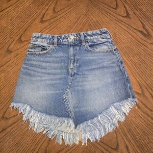 We The Free Blue Denim Skirt
